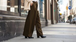 avec quelle chaussure porter un pantalon large