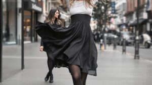 jupe et collant noir