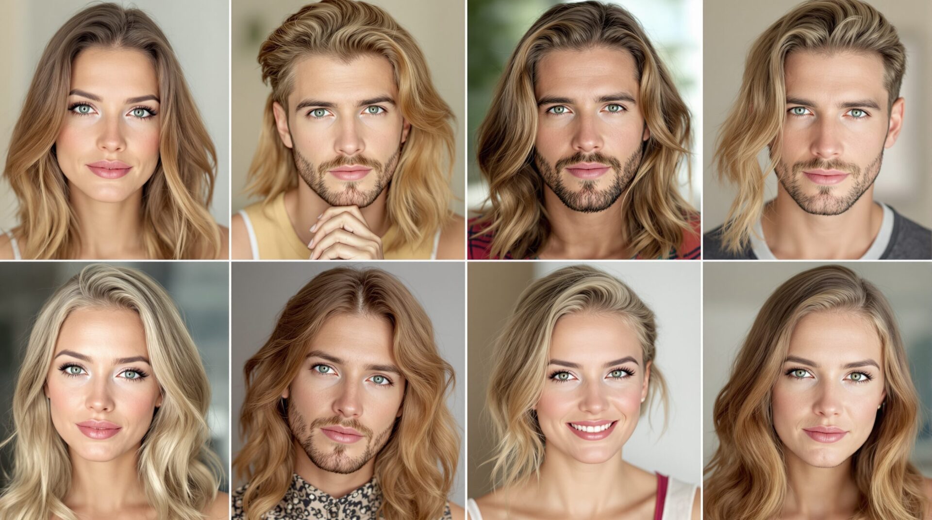 couleur de cheveux yeux verts teint clair