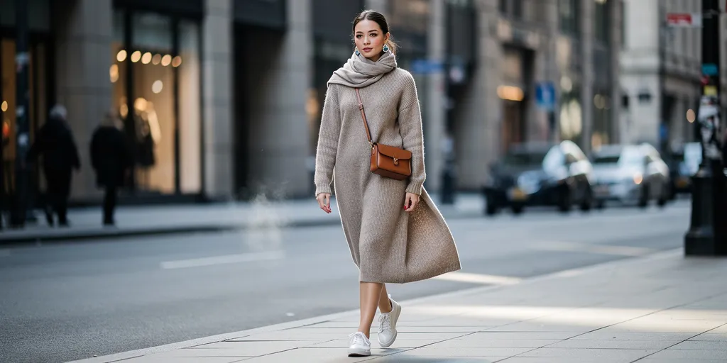 quelles baskets avec une robe hiver