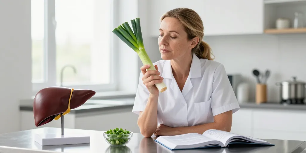 bienfait du poireau sur le foie