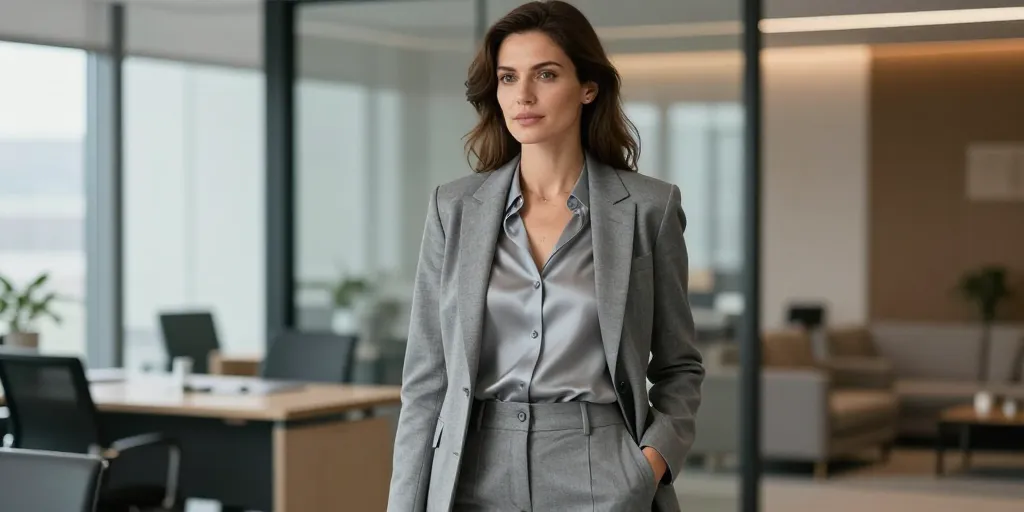 tenue avec pantalon gris