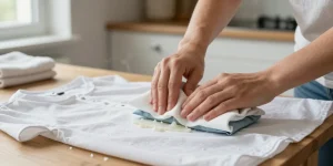 cire de bougie sur vetement