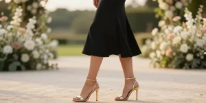 quelle chaussure avec une robe noire pour un mariage