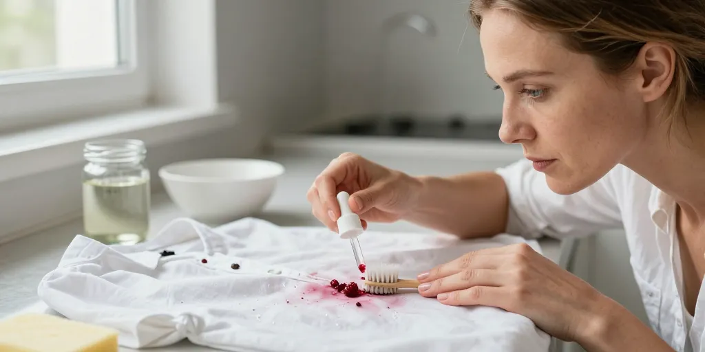 tache de fruits rouges sur tissu