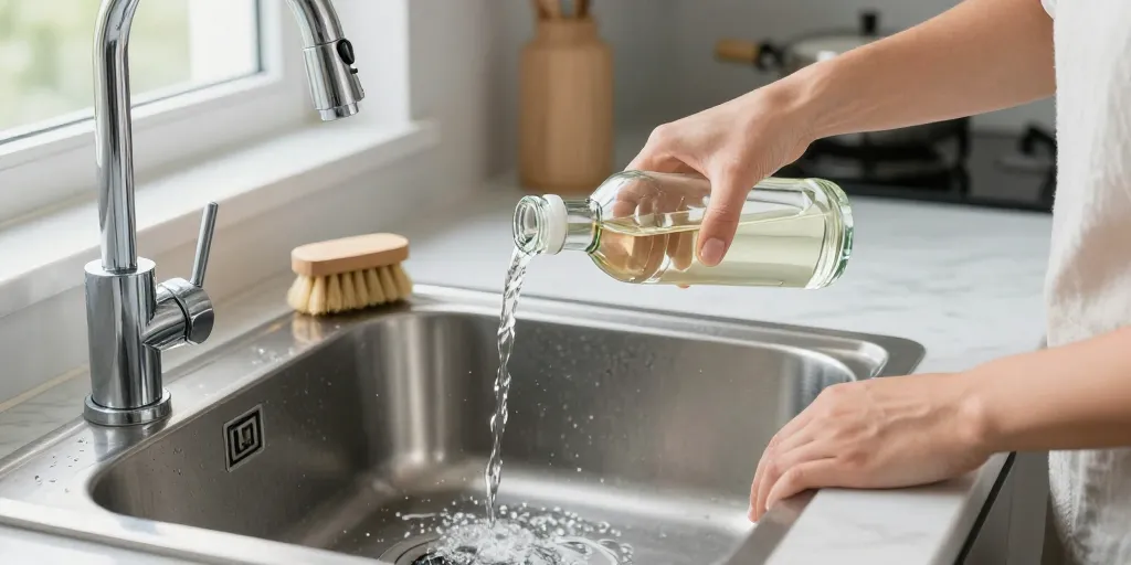 deboucher evier vinaigre blanc