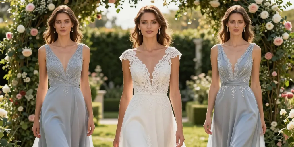robe bleu gris mariage