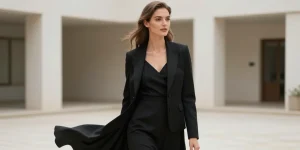robe noire veste