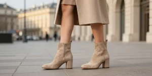 look bottine beige